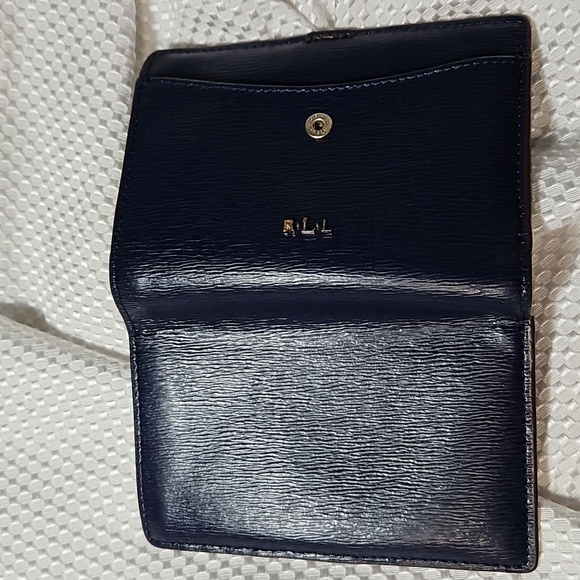 LAUREN RALPH LAUREN NAVY CARD CASE WALLET FOR WOMEN - Picture 9 of 11